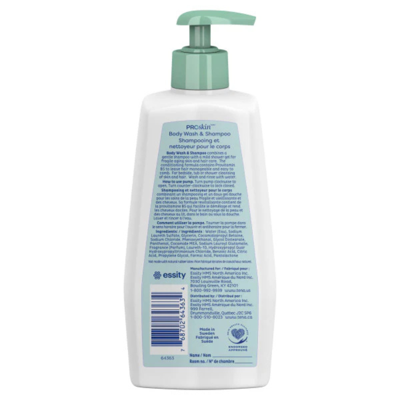 TENA Gel Douche et Shampoing Parfumés