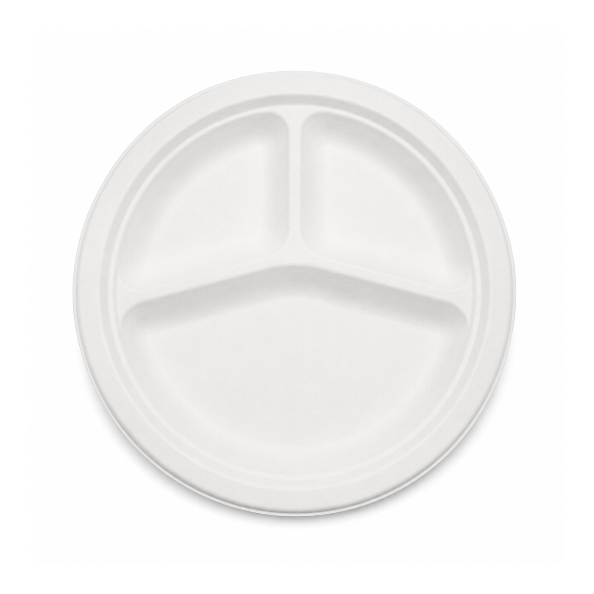 Assiette en bagasse 3 compartiments