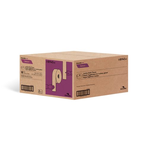 Papier hygiénique jumbo 1000' 2 plis 12 rlx/cs Cascades B140