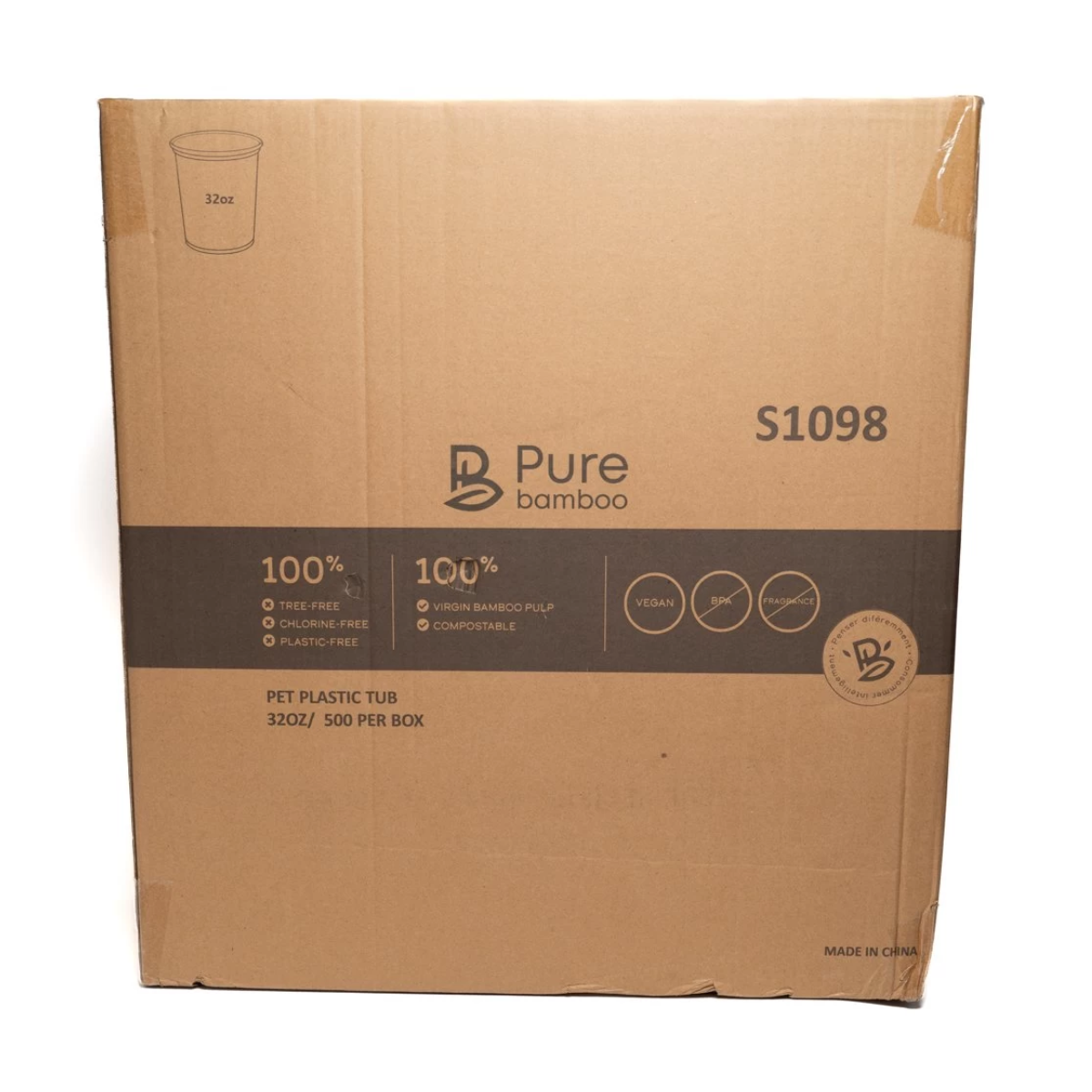 Contenant Deli Clair Type Alure 32 oz – 500/Caisse
