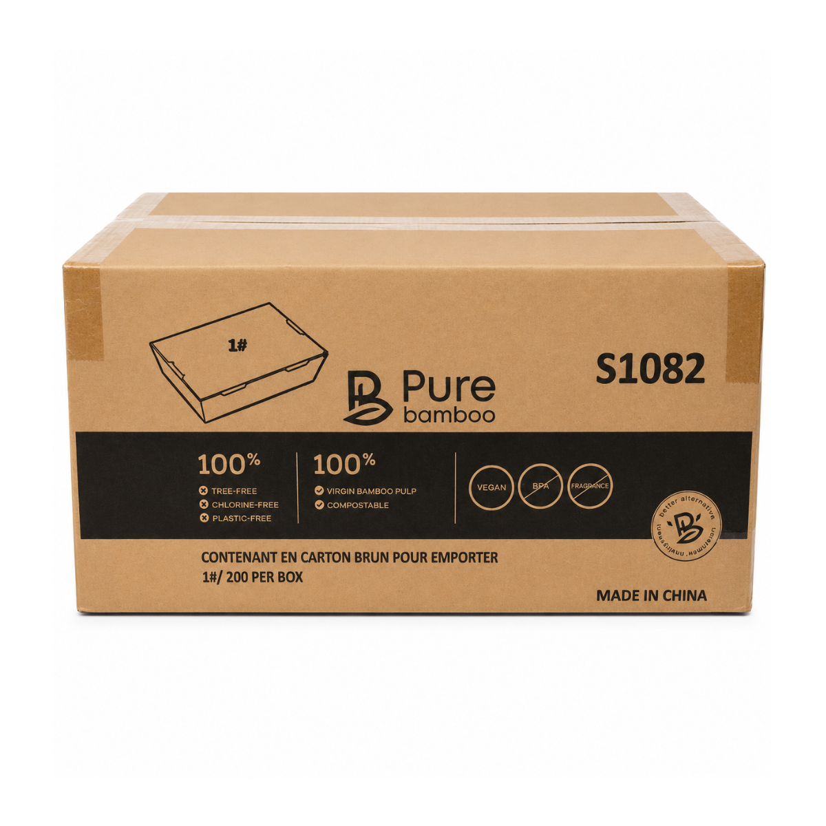 Contenant Kraft Boîte À Lunch 400 ml – 200/Caisse