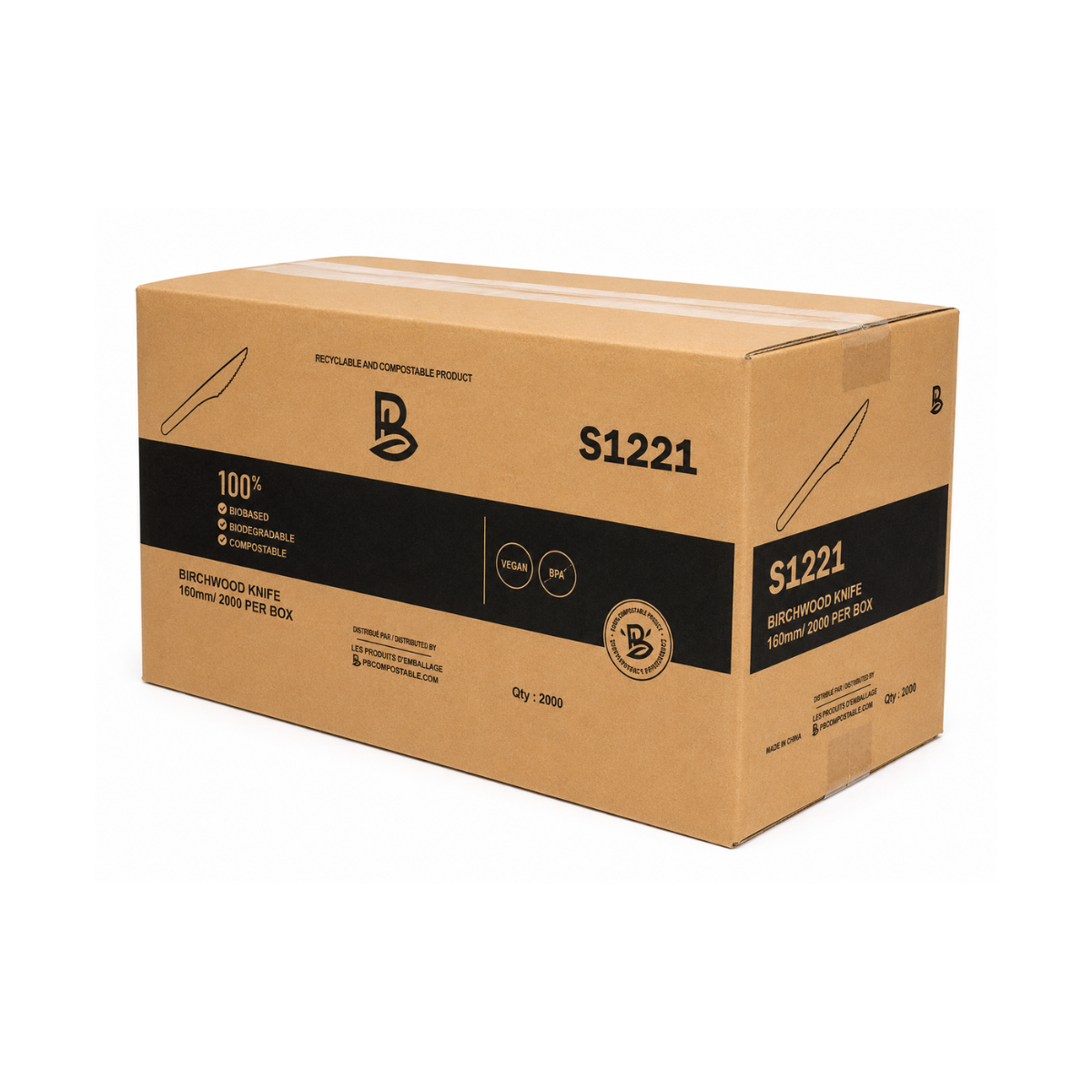 Couteau En Bouleau – 2000/Caisse