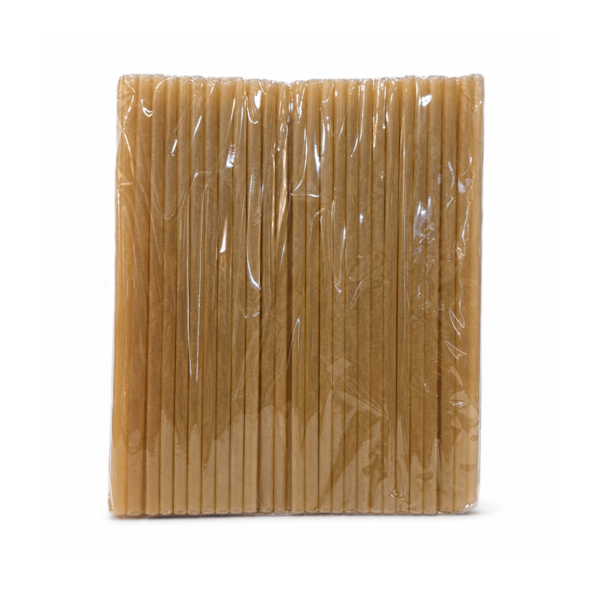 Paille en bagasse 8" 6MM diamètre 1 paquet de 100