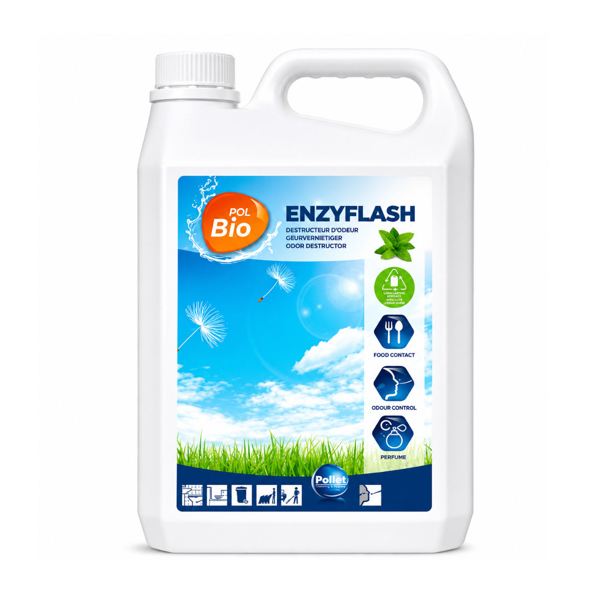 Polbio EnzyFlash Destructeur d'odeur instantané 4L