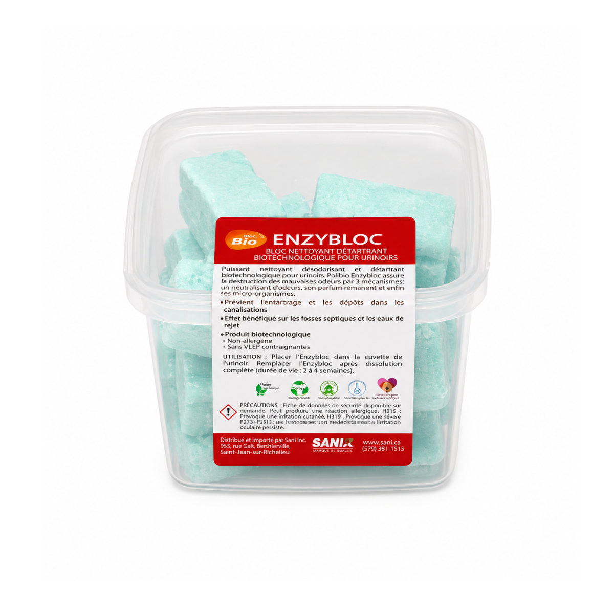 Polbio Enzybloc pour toilettes et urinoirs Biotechno 12/boîte