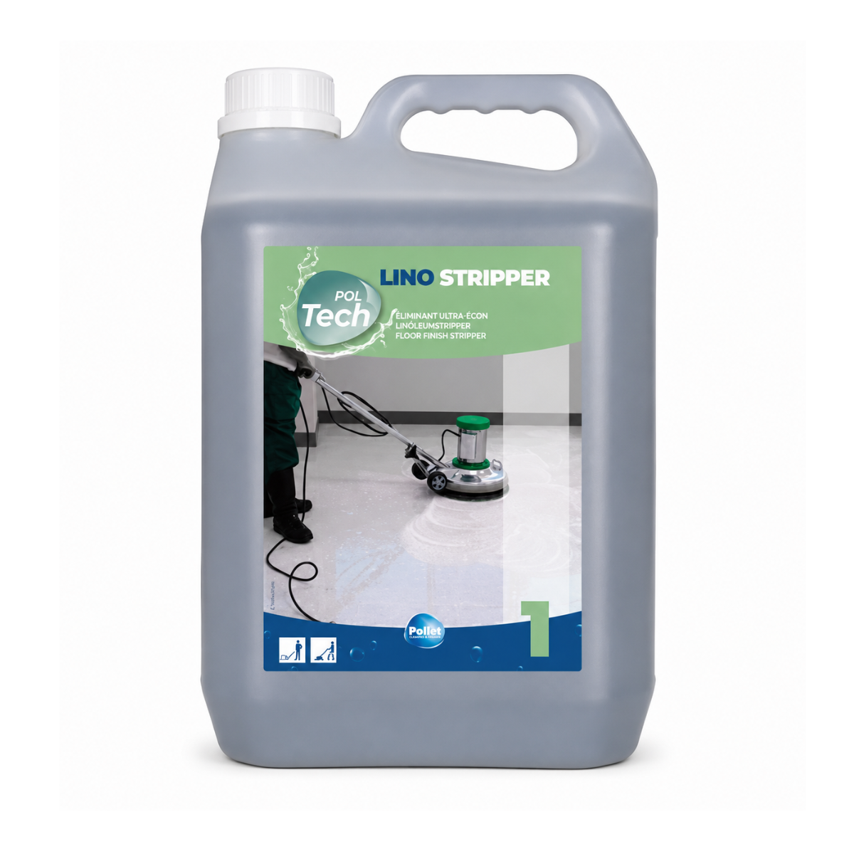 Poltech Lino Stripper Décapant à Plancher 5L