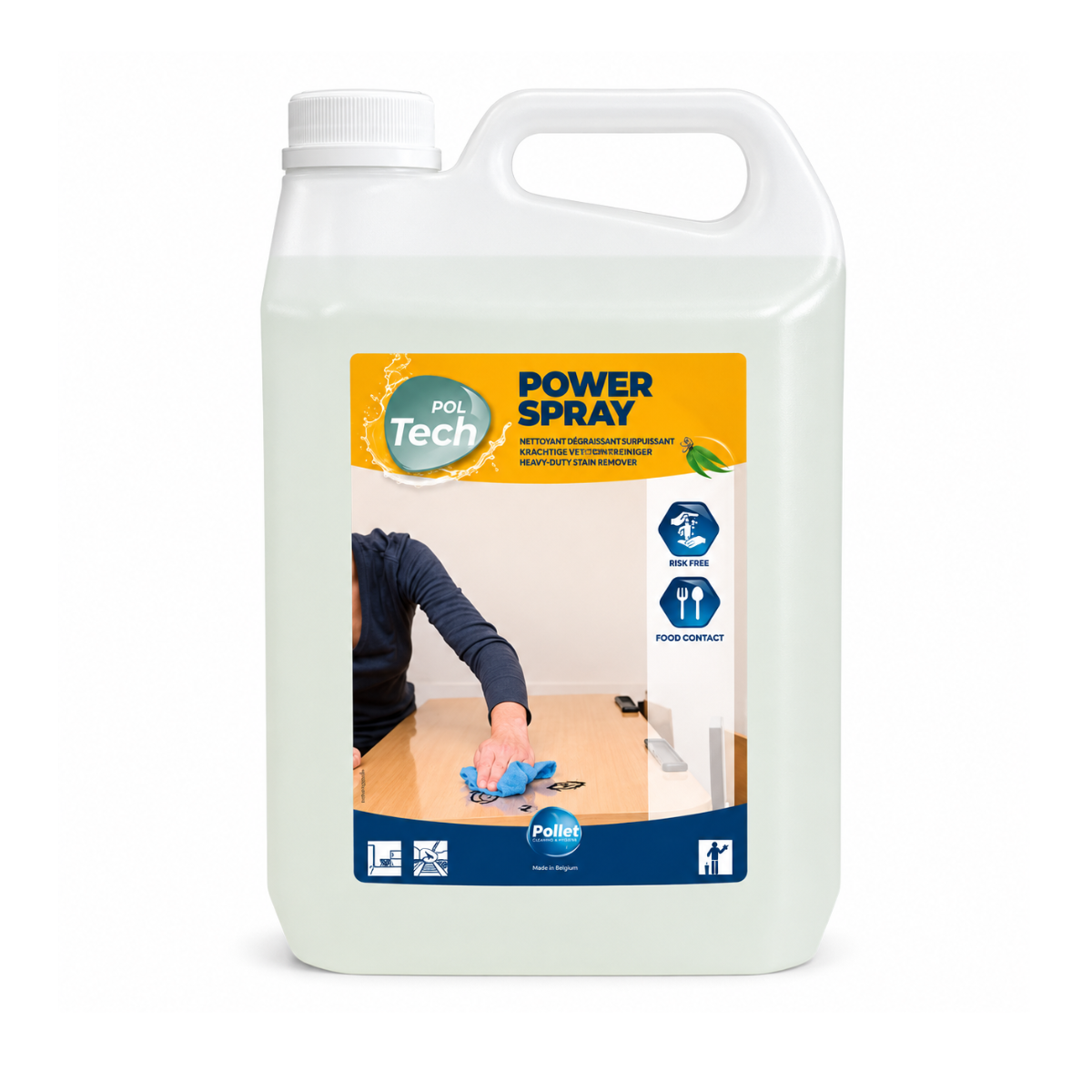 Poltech Power Spray Nettoyant Détachant 5L