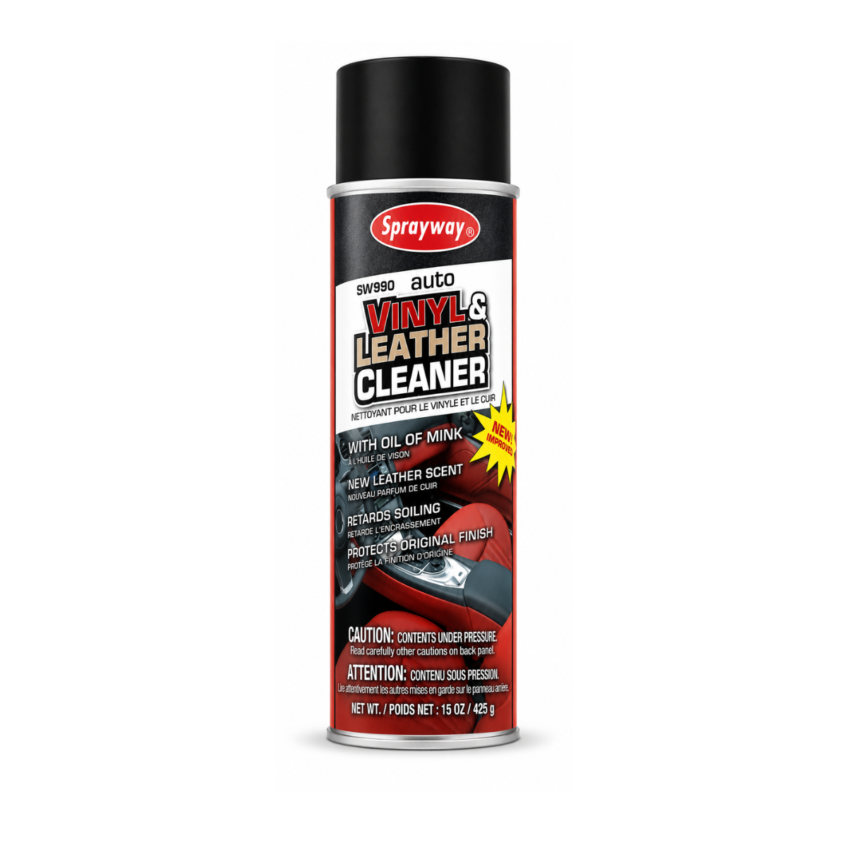 SW990 Nettoyant pour vinyle et cuir d'auto