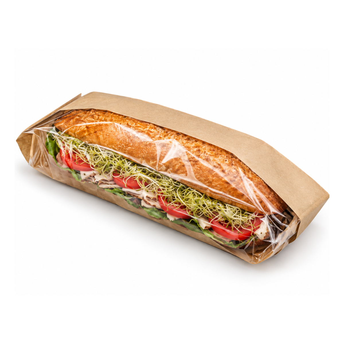 Sac à sandwich avec fenêtre 4.25"X2.75"X11.75" 2000/caisse