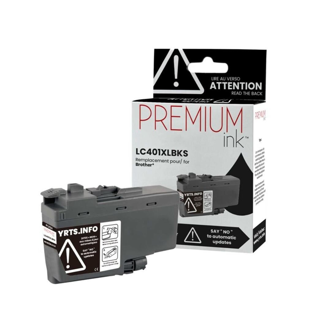 Brother LC401XLBKS Comp Encre Teintée Premium Noire 500 Copies
