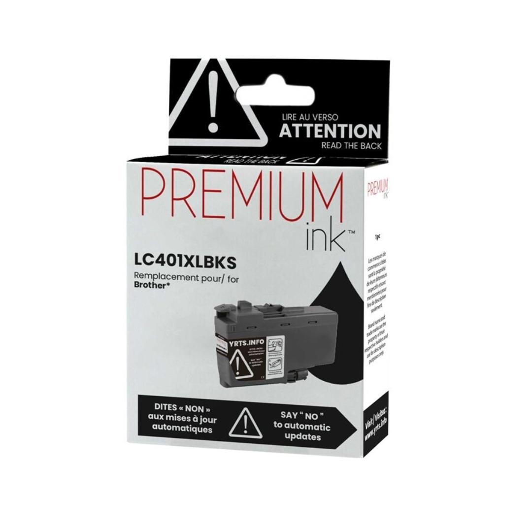 Brother LC401XLBKS Comp Encre Teintée Premium Noire 500 Copies