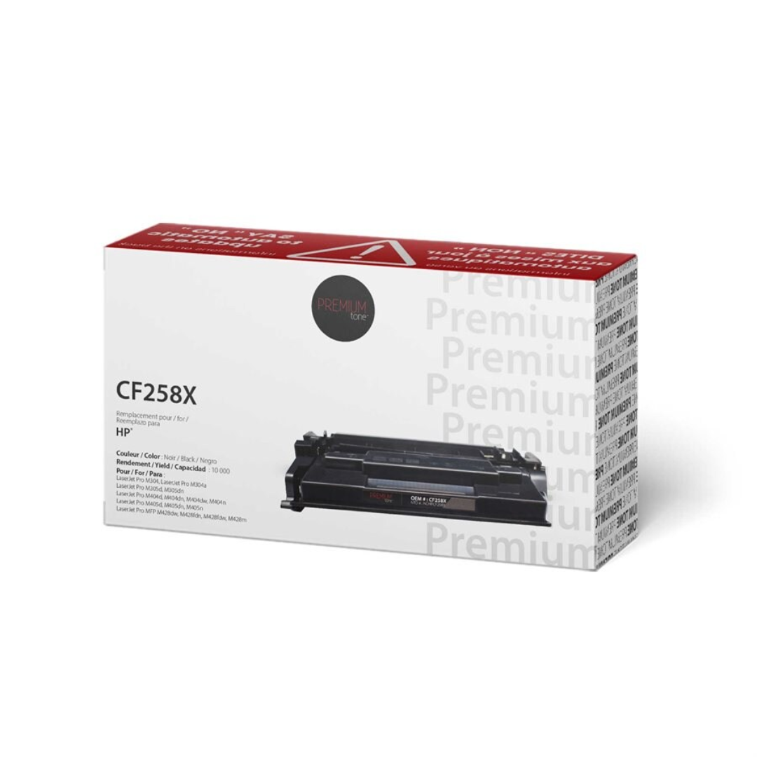 HP CF258X Comp Premium Tone YRTS (avec niveau de toner) 10K