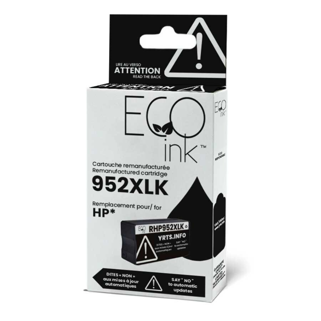 HP No.952XL F6U19AN Reman Encre Noire EcoInk YRTS 2K