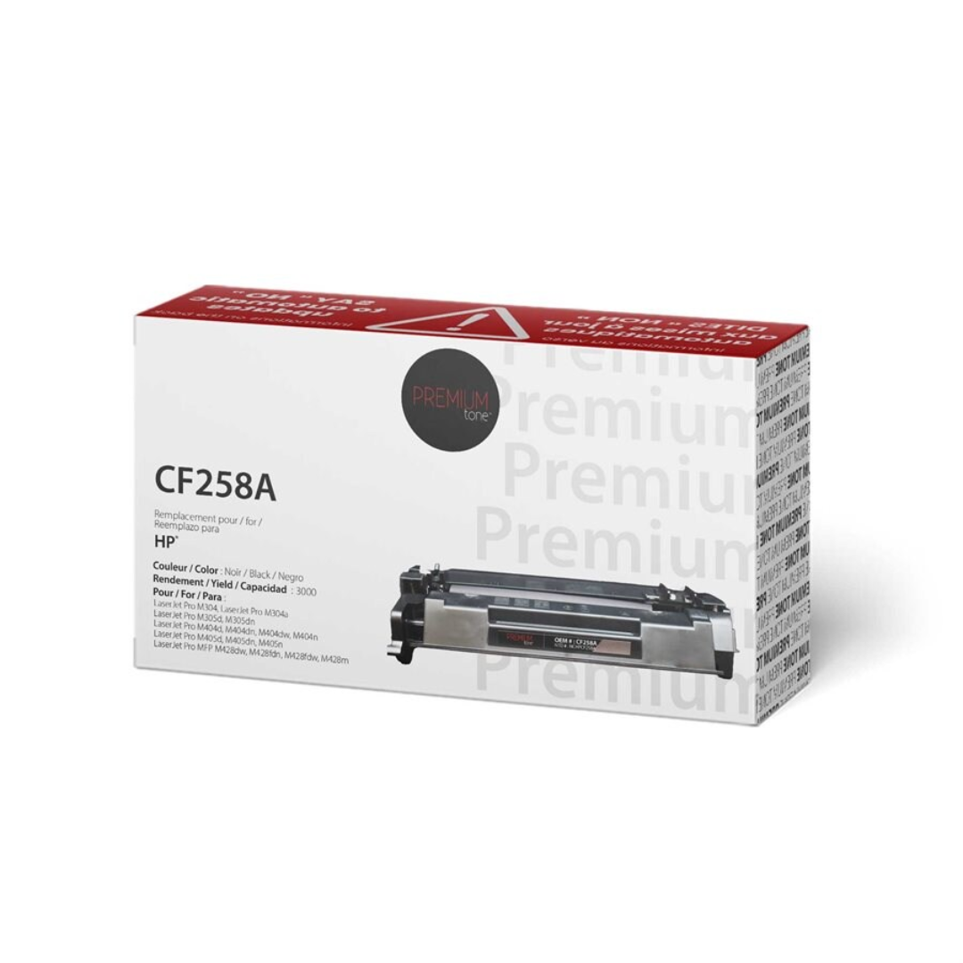 HP CF258A Comp Premium Tone YRTS (avec niveau de toner) 3K