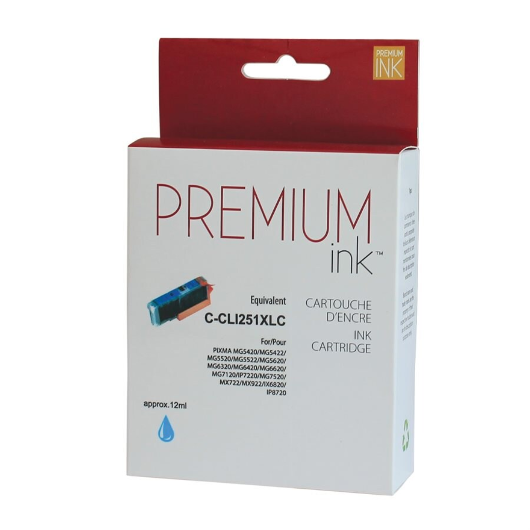 Encre Premium Cyan Alternative Canon CLI-251XL