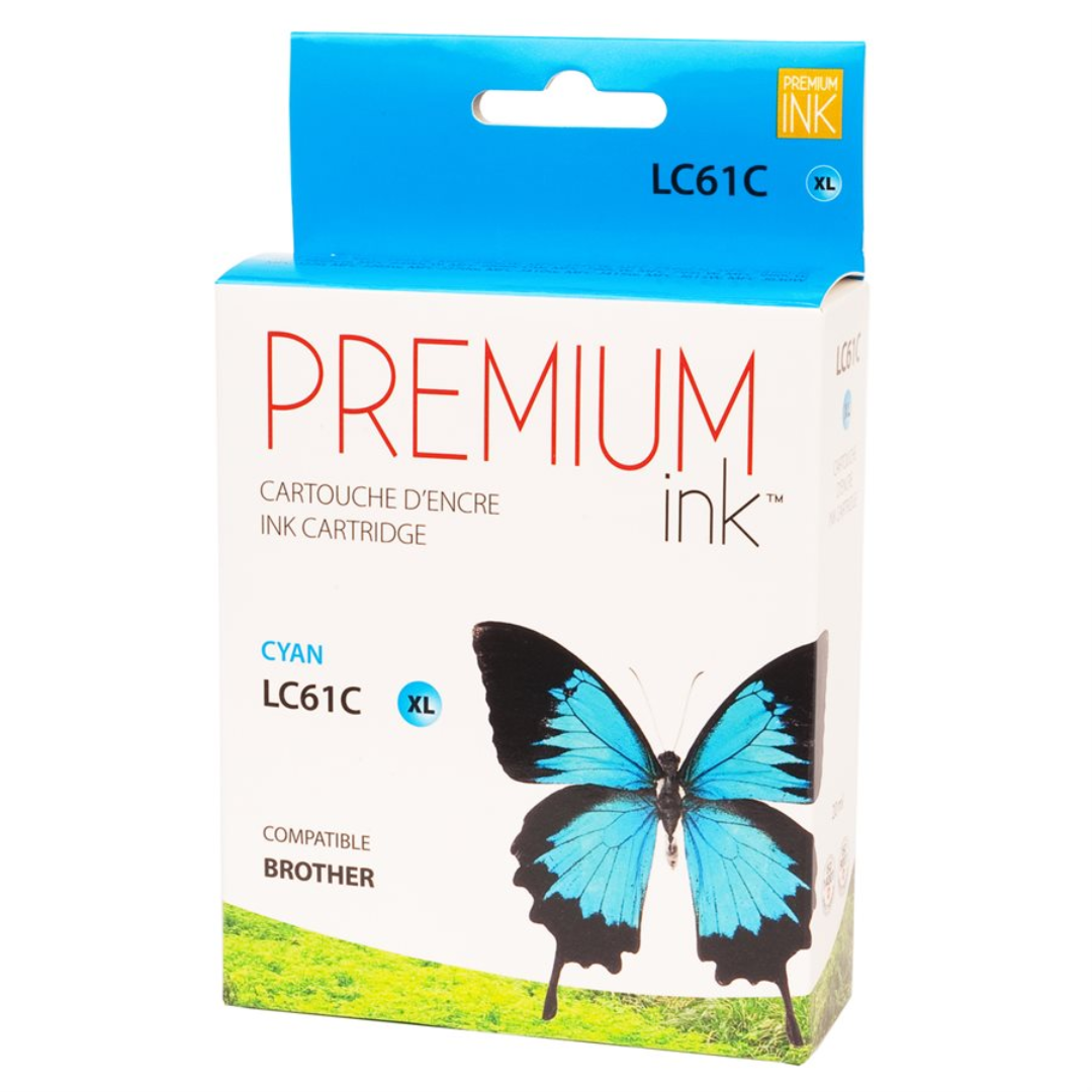 Encre cyan premium alternative Brother LC61XL