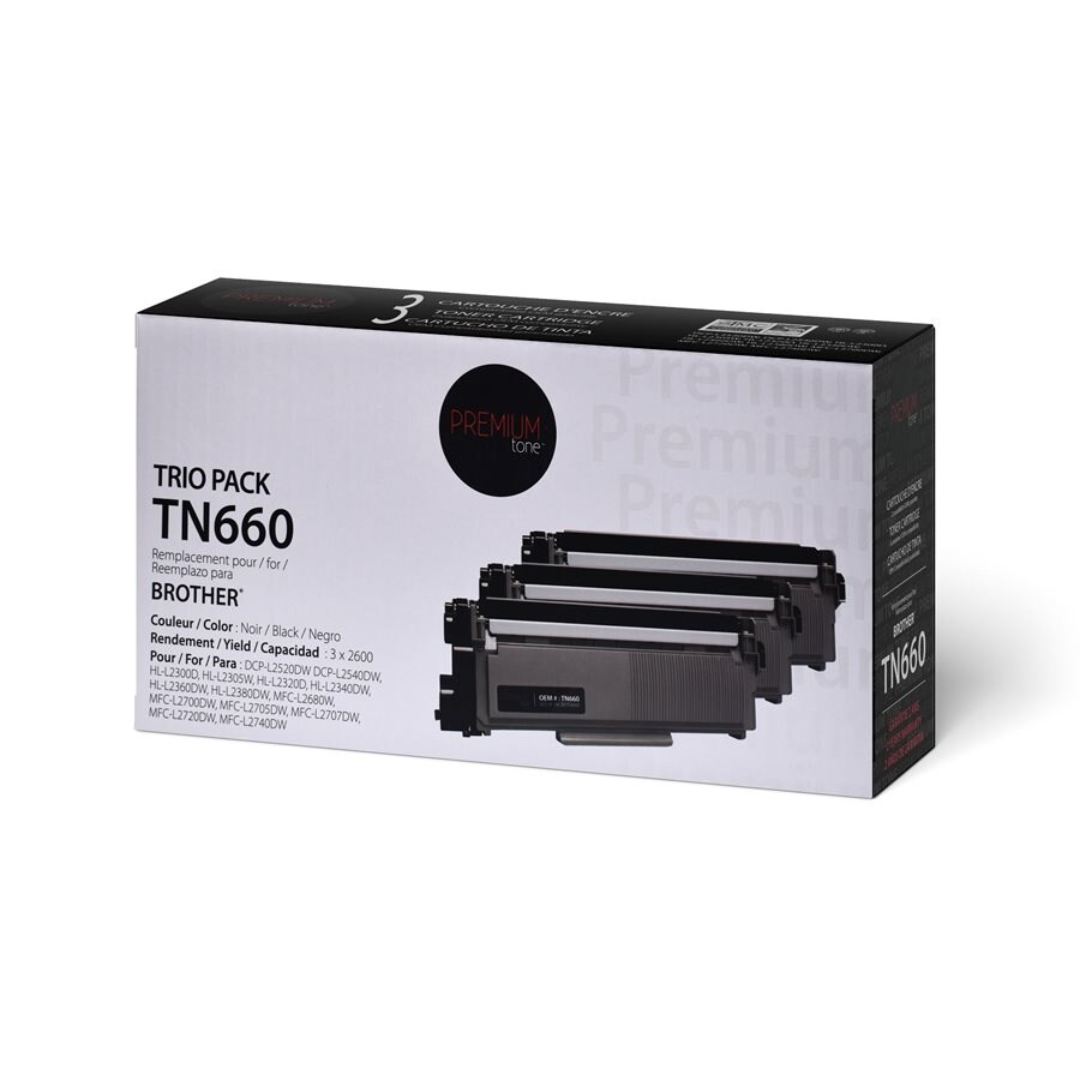 Brother TN660 Compatible Premium Toner Trio Pack 2.6K