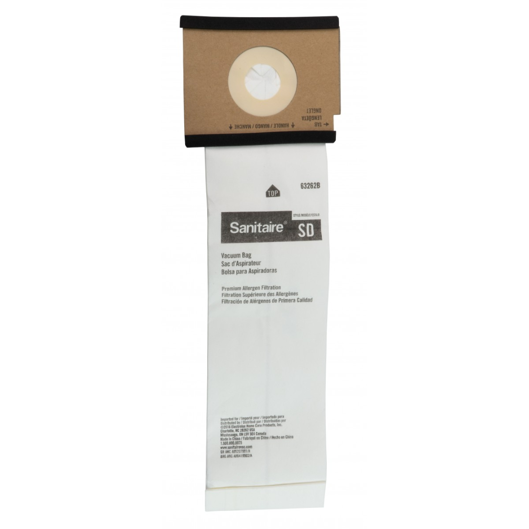 Sac en papier pour aspirateur Sanitaire type SD modèles S9120, SC9150 et SC9180 - paquet de 5 sacs - 63262-B