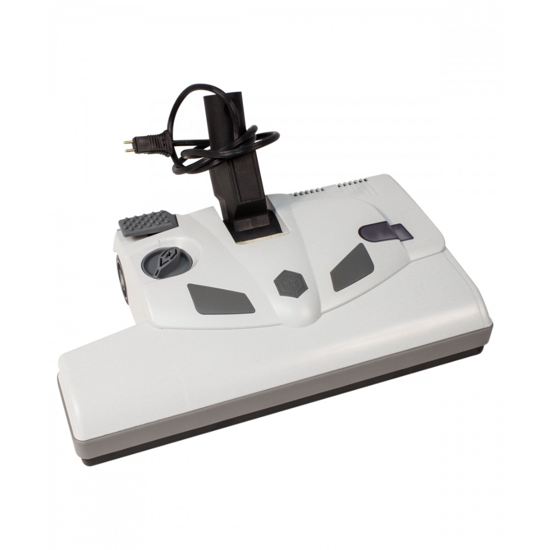 Balai électrique - largeur de 35,7 cm (14") - hauteur ajustable - blanc - courroie dentelée - rouleau-brosse en plastique - Lindhaus LH6114