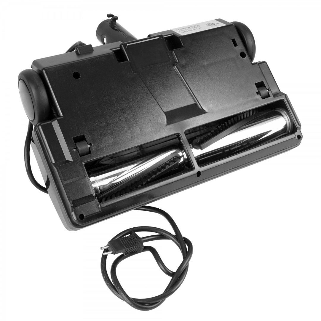 Balai électrique - largeur de 30,5 cm (12") - noir - courroie plate - lumière frontale - rouleau-brosse en métal - bande de poils remplaçable - Johnny Vac PN11FBK