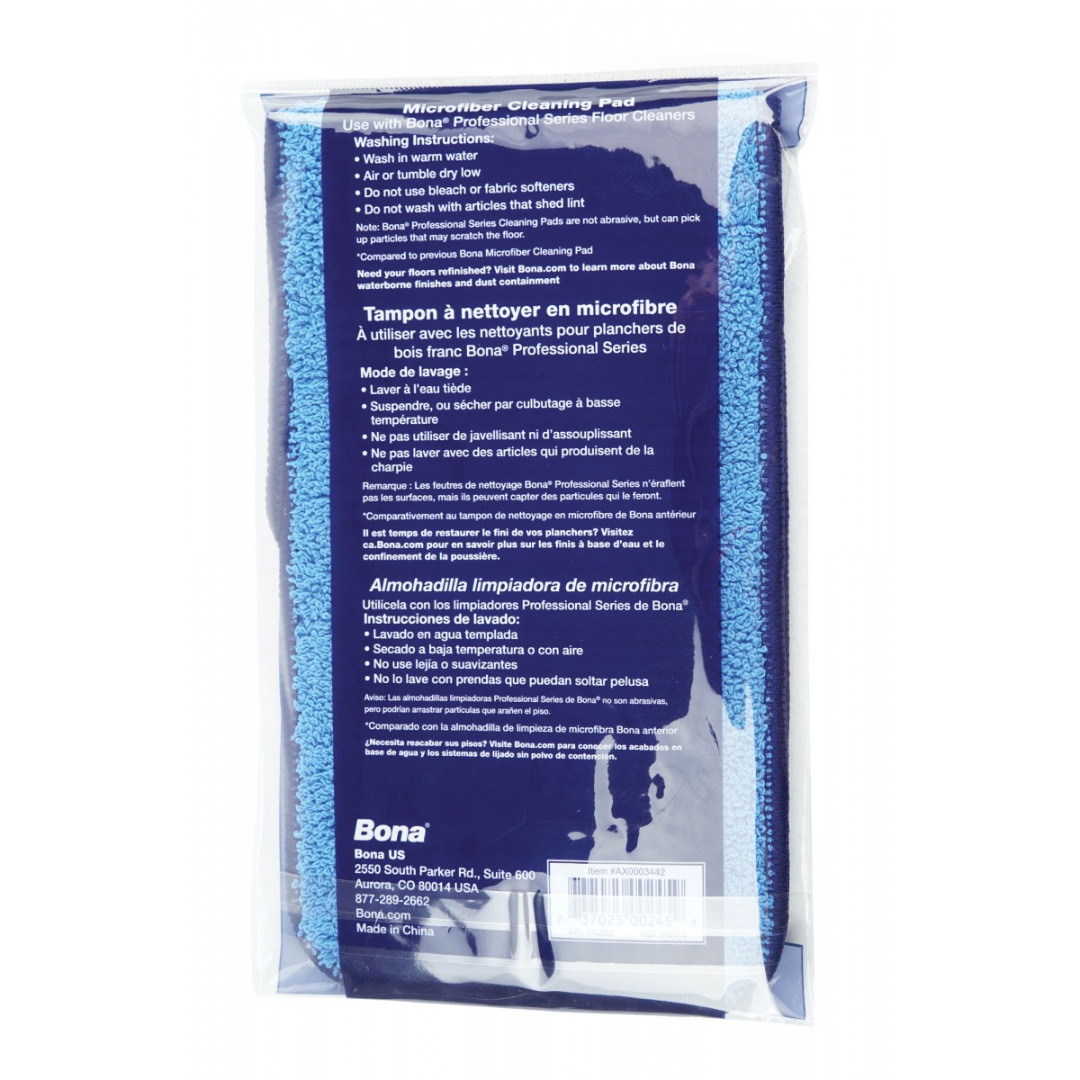 Tampon de rechange en microfibre - 10,1 cm x 38,1 cm (4" x 15") - Bona SJ306CS