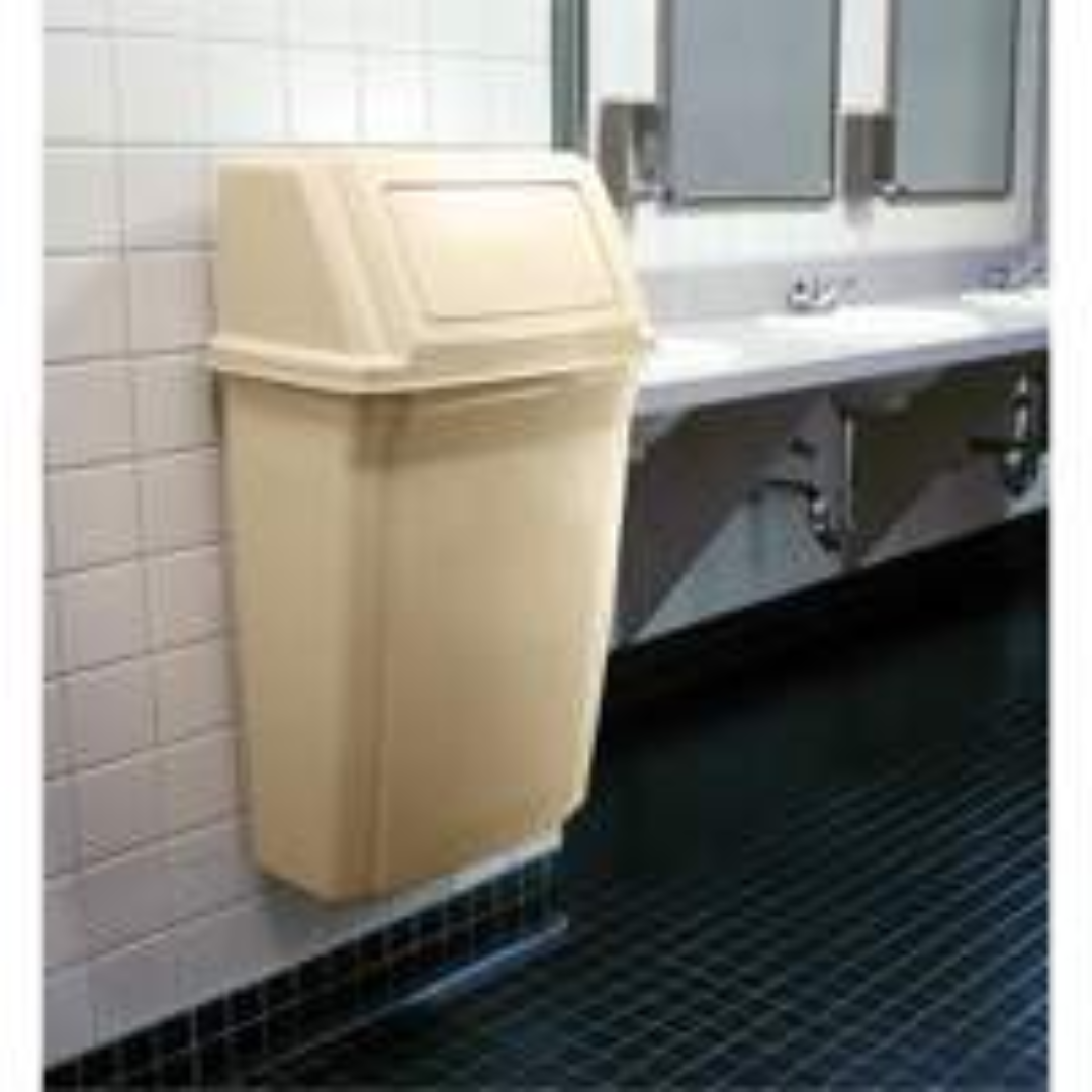 Poubelle Murale Slim Jim Beige 57L UN 15 Gallons