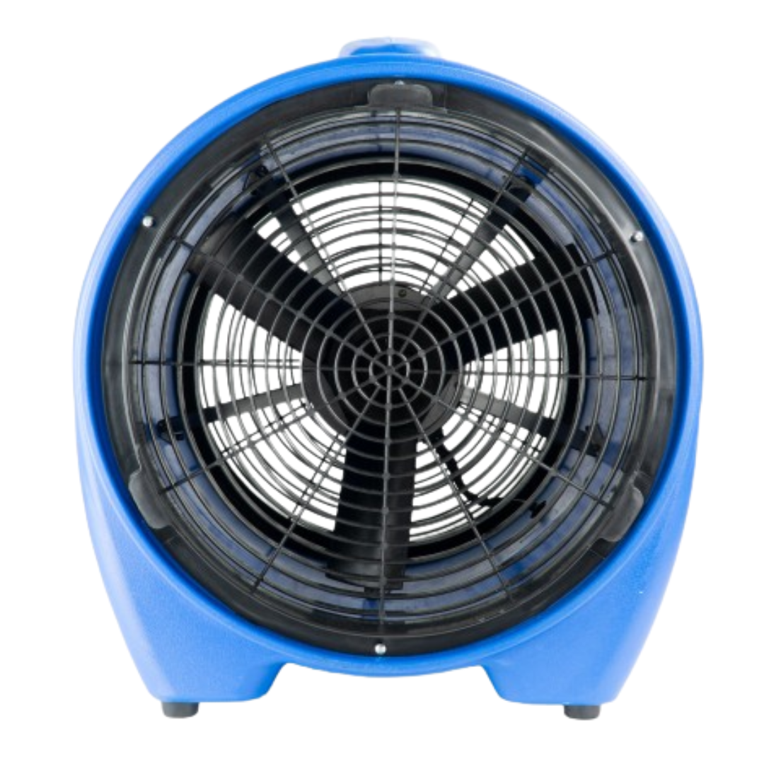 Ventilateur /souffleur / séchoir de plancher industriel - Johnny Vac - diamètre du ventilateur 16" (40,6 cm) - moteur scellé - 1 vitesse - avec poignée - bleu