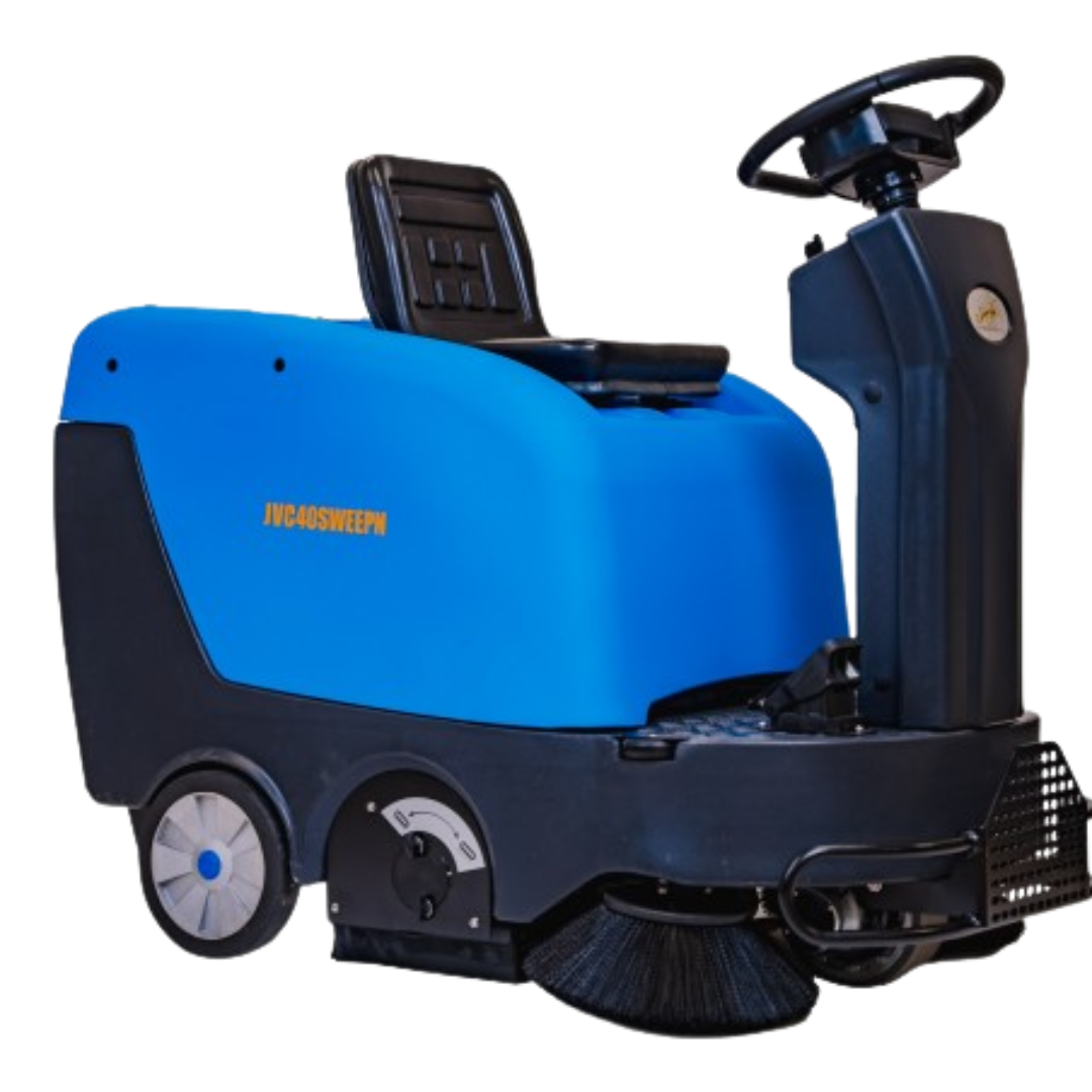 Balai motorisé industriel autoporté - Johnny Vac JVC40SWEEPN - 39,5" (1 003 mm) de largeur de nettoyage - batterie et chargeur inclus