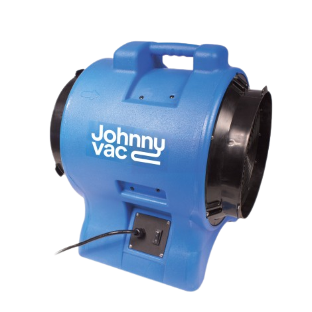 Ventilateur / souffleur / séchoir de plancher industriel - Johnny Vac - diamètre du ventilateur 12" (30,4 cm) - moteur scellé - 1 vitesse - avec poignée - bleu