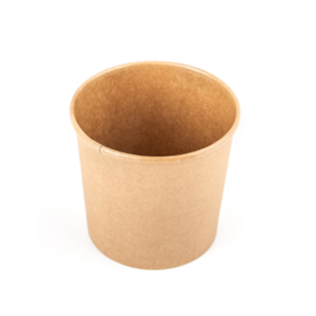 Contenant rond en carton brun 16OZ 500/cs