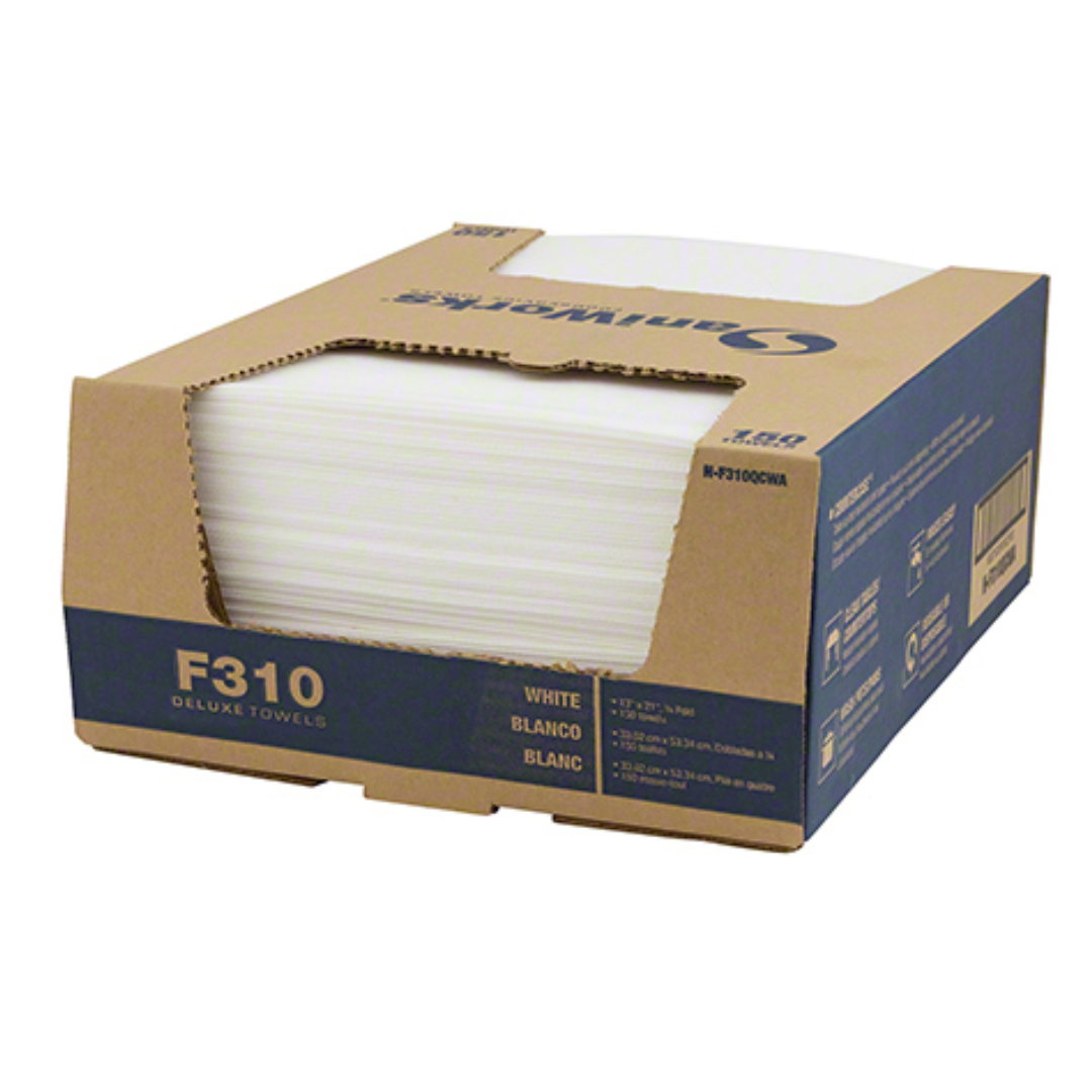 Chiffon Saniworks service alimentaire Blanc 13"X21"