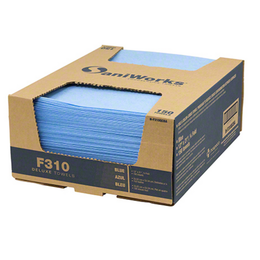 Chiffon Saniworks service alimentaire Bleu 13"X21"