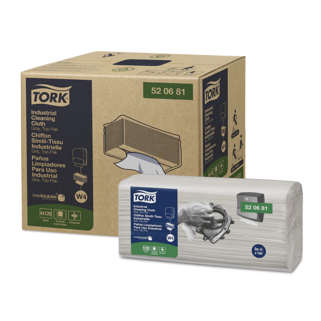 Chiffon simili-tissu industriel Tork TOP-PAK Gris 480/caisse