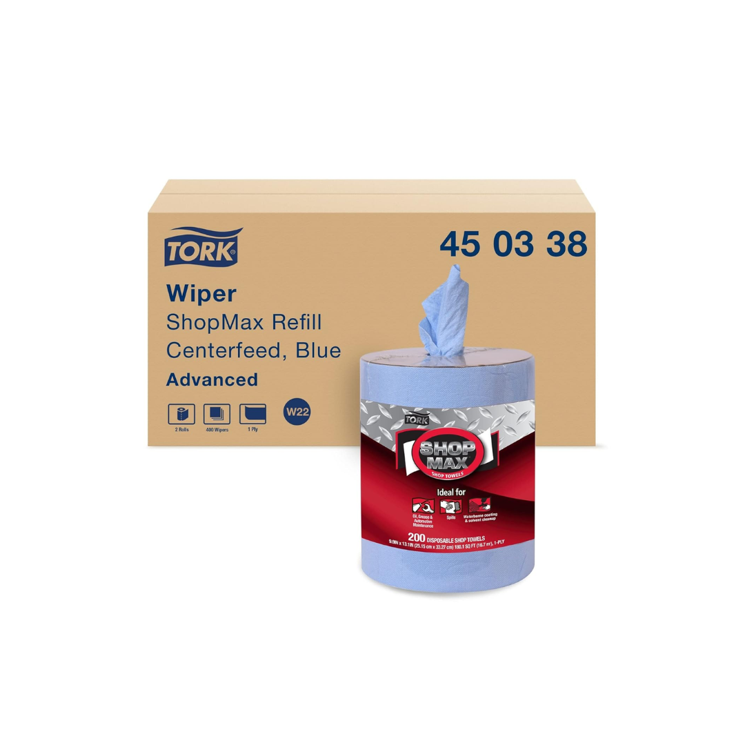 Chiffons Tork Advanced ShopMax 450, recharge par le centre, 400/Caisse