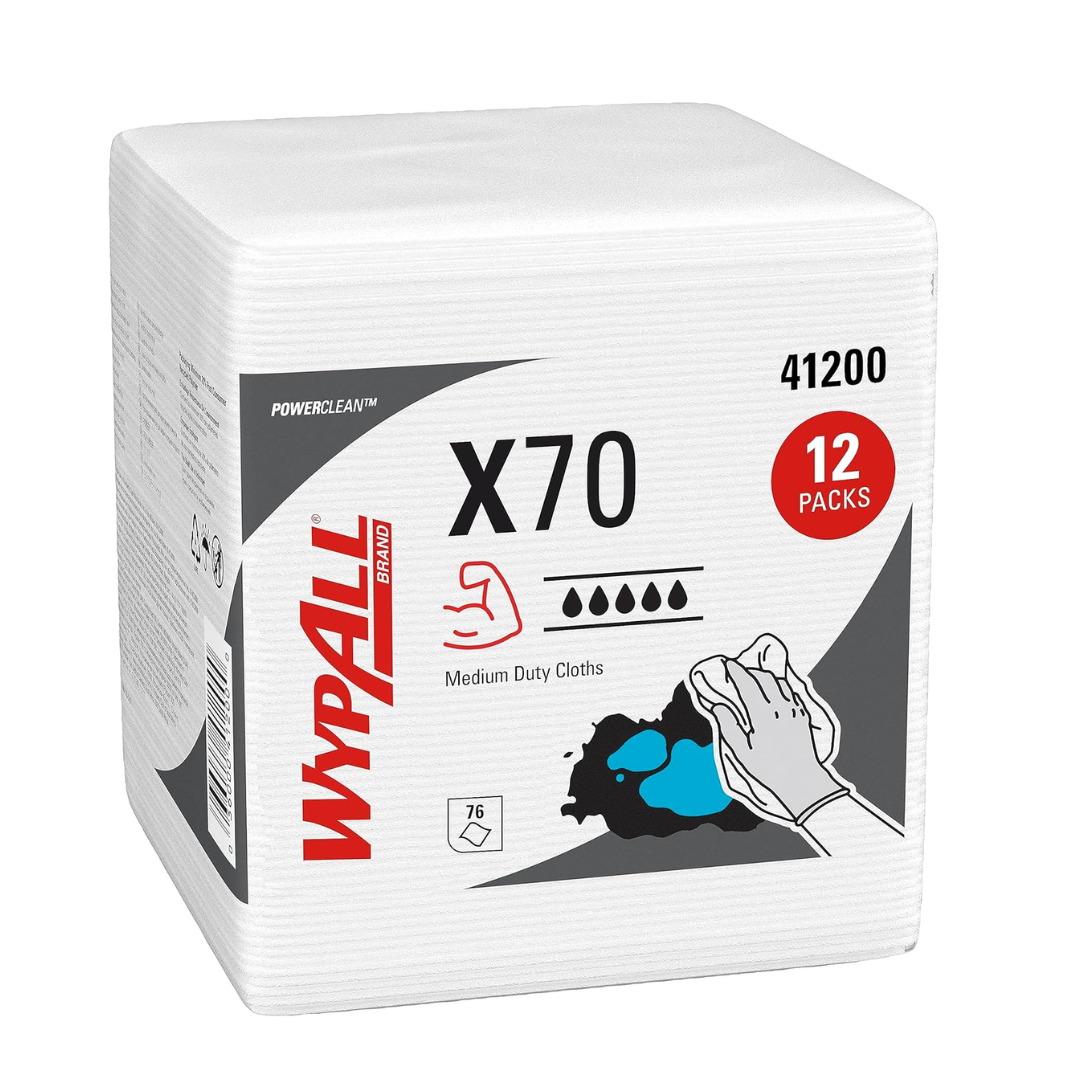 Chiffon Blanc "WYPALL X70" POWER CLEAN 912/caisse