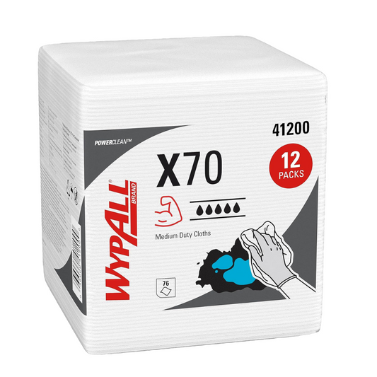 Chiffon Blanc "WYPALL X70" POWER CLEAN 912/caisse