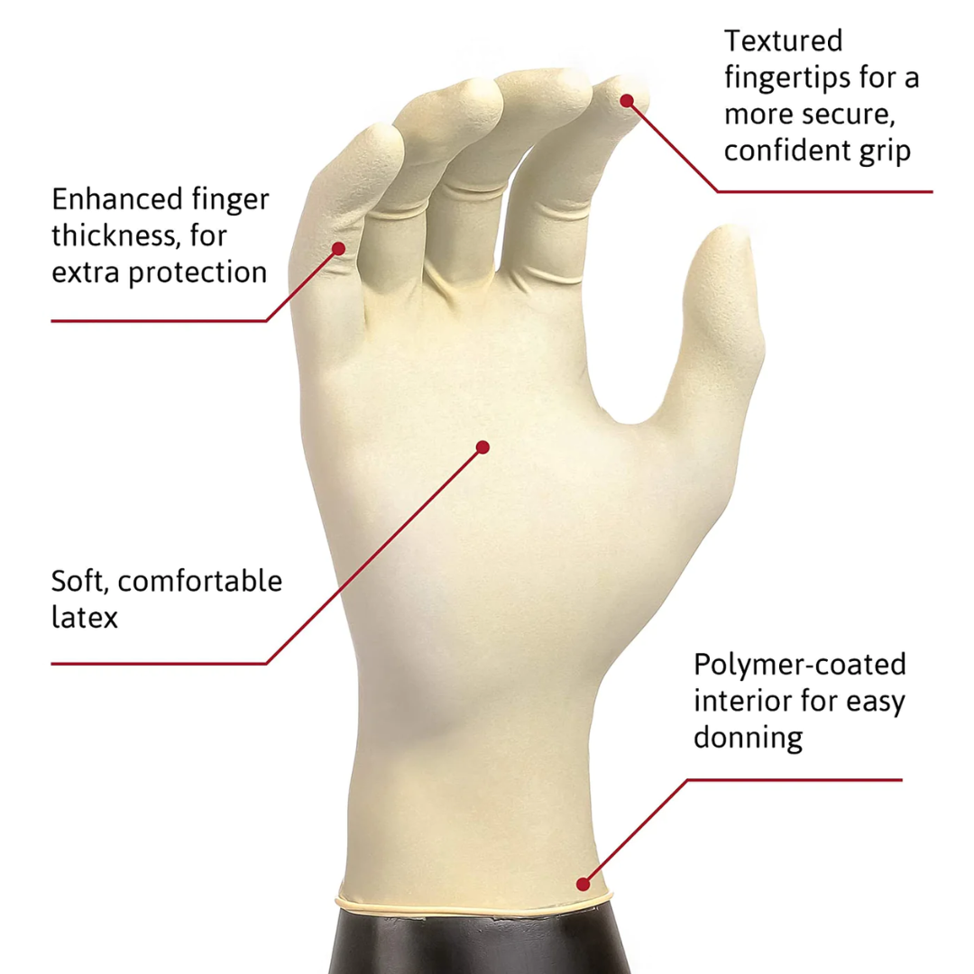 Gants d'examen en latex Diamond Grip 8 mils 10 X 100 *LIVRAISON GRATUITE