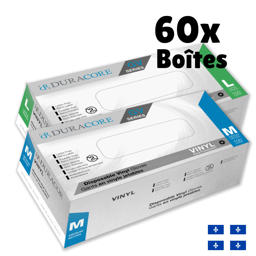 Gants en vinyle 10 X 100 * LIVRAISON GRATUITE