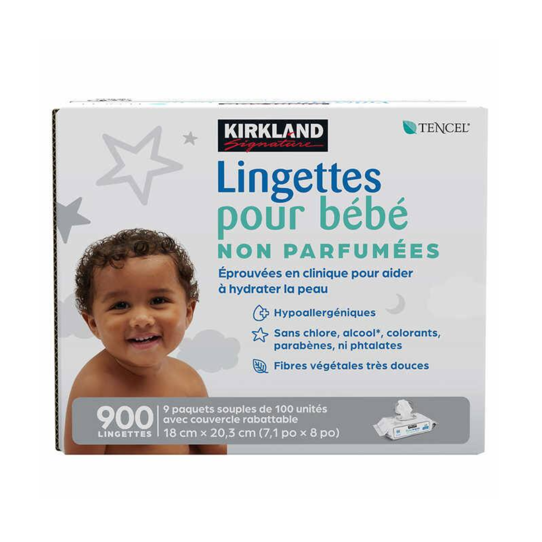 Lingettes Kirkland pour Bébé *900/caisse