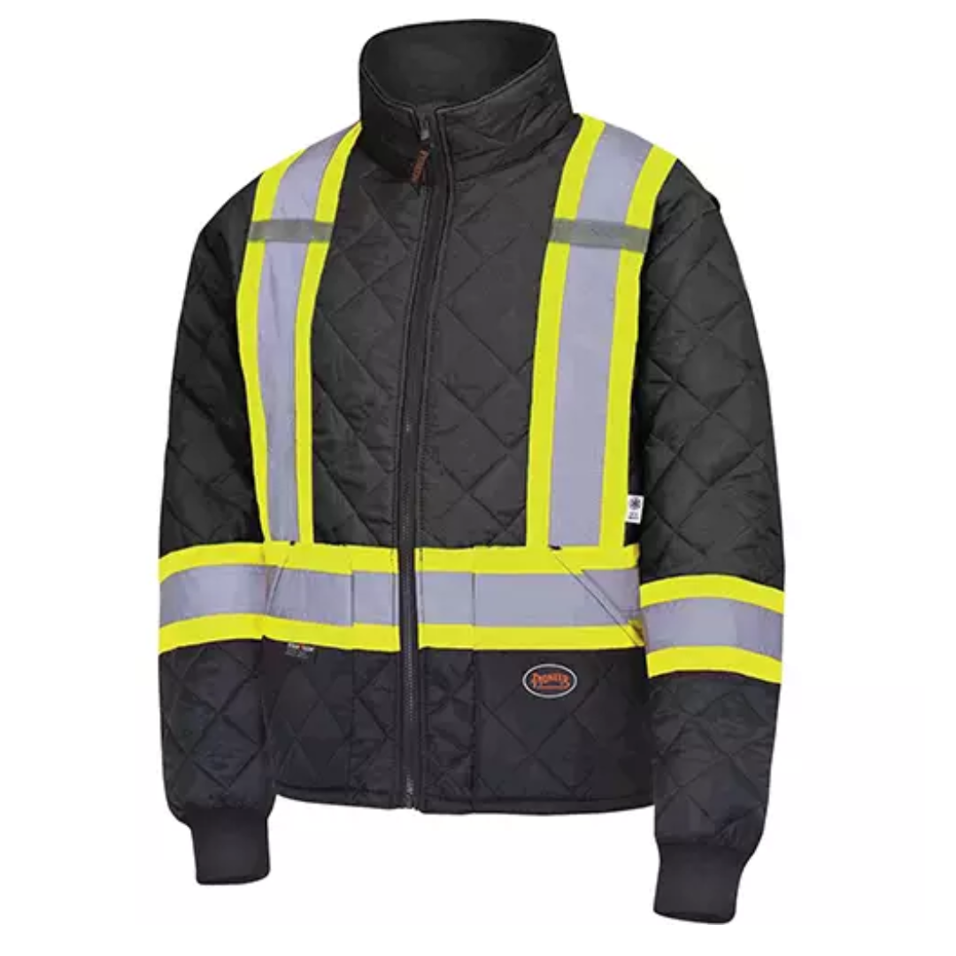 Manteau matelassé pour congélateur, Polyester, Orange haute visibilité