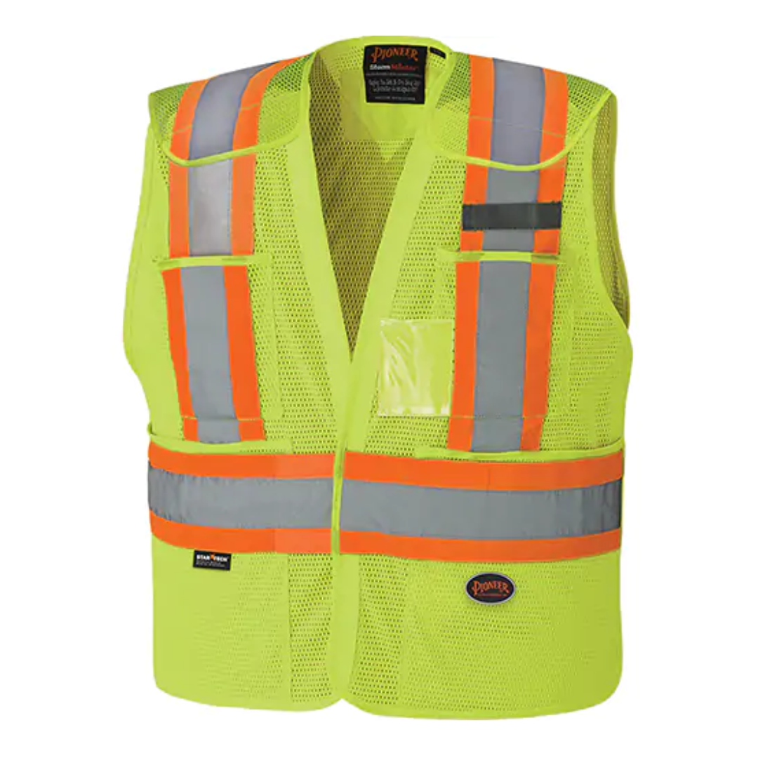 Veste de sécurité détachable, Jaune lime haute visibilité