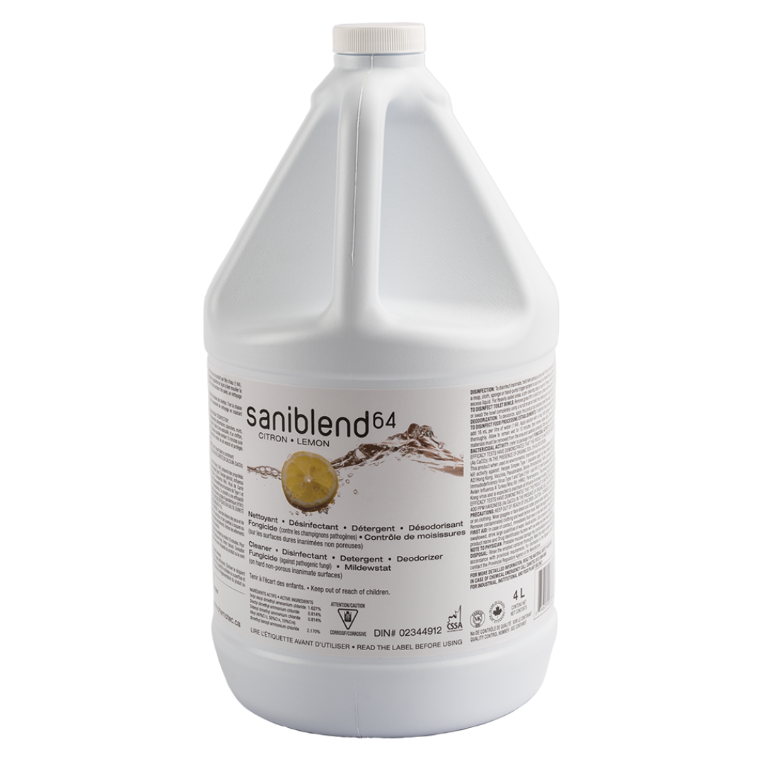 Désinfectant Saniblend 64 Ultra concentré CAISSE 4 X 4L