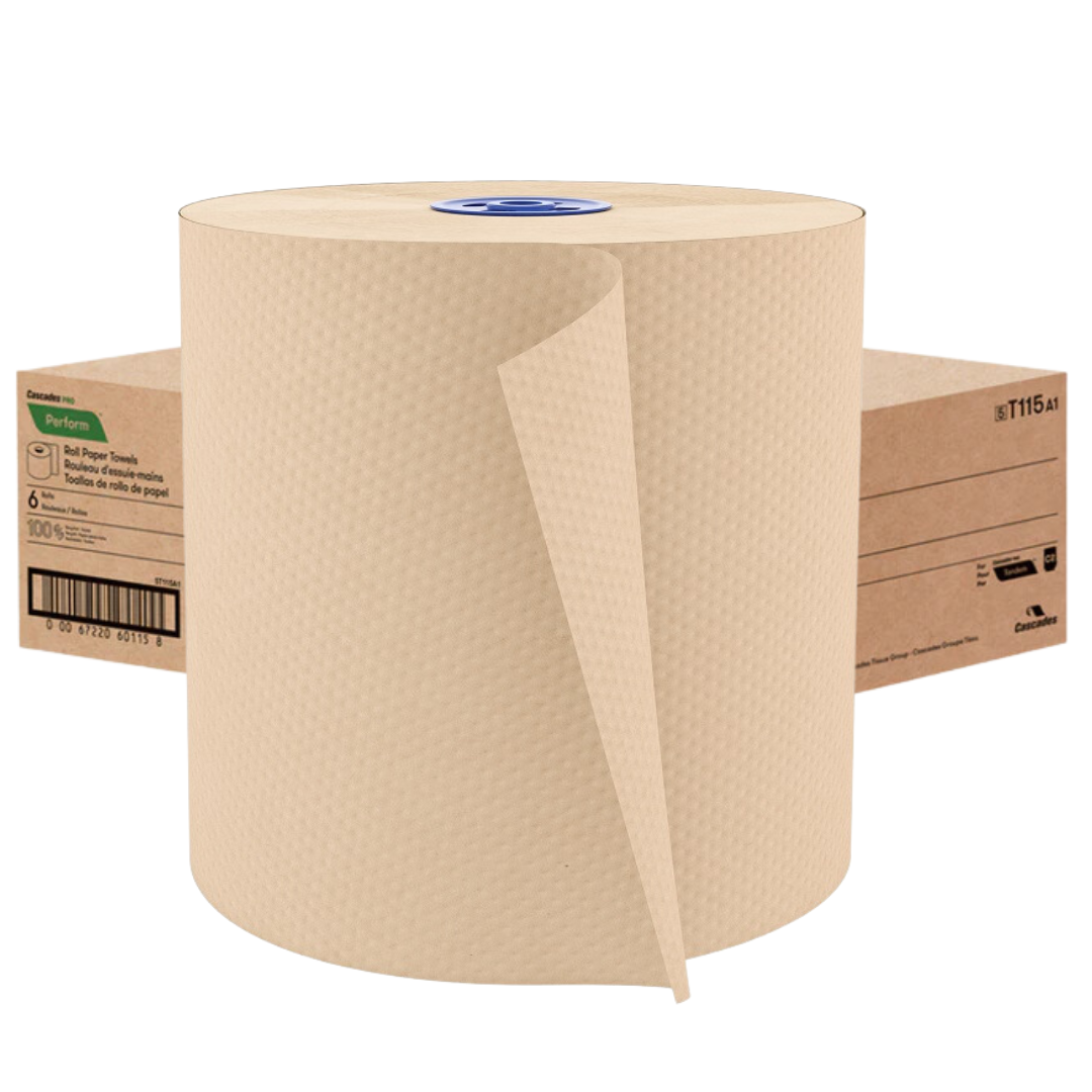 Papier à main brun Cascades Pro 6 x 775' T115
