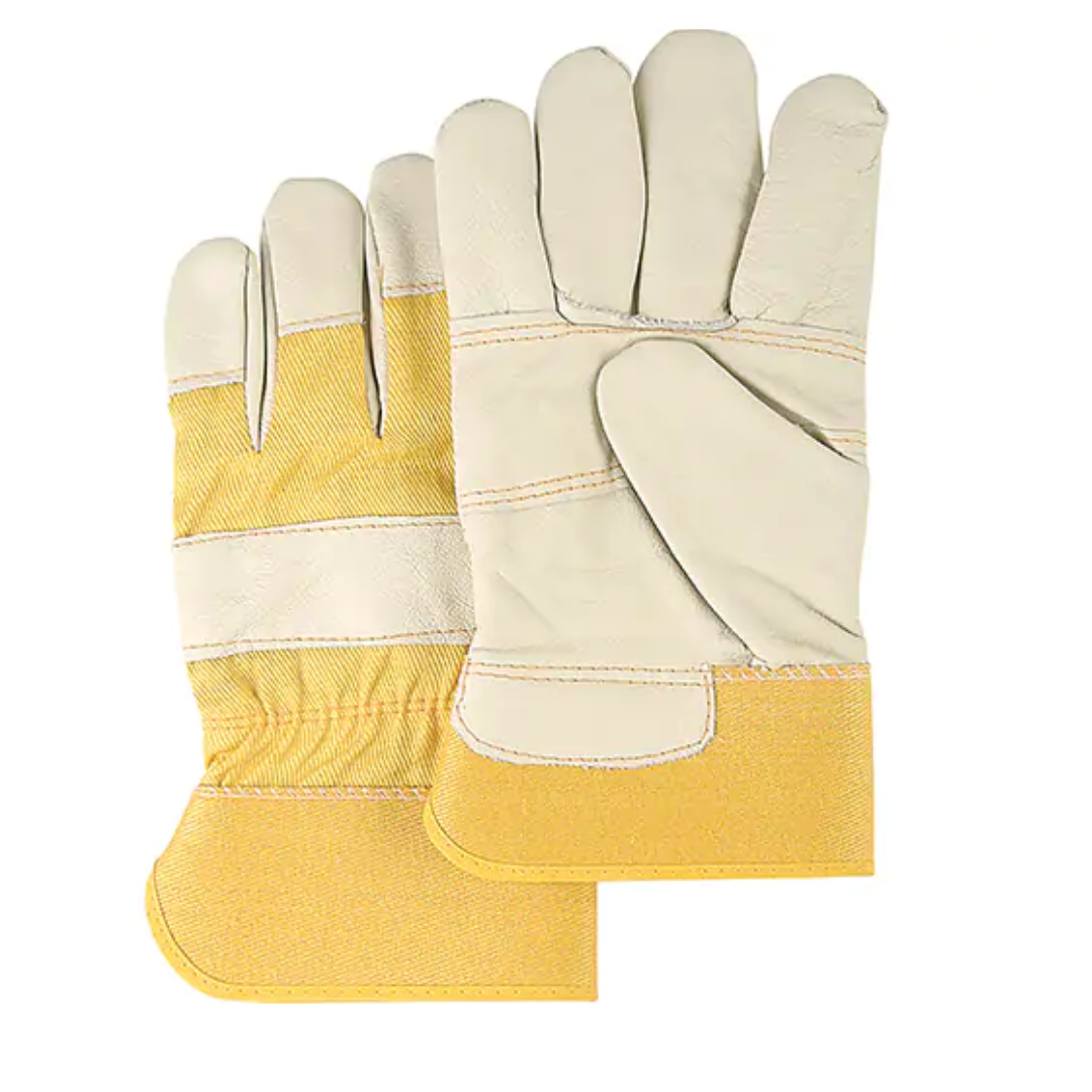 Gants Paume en Cuir fleur de vache, Doublure en Coton