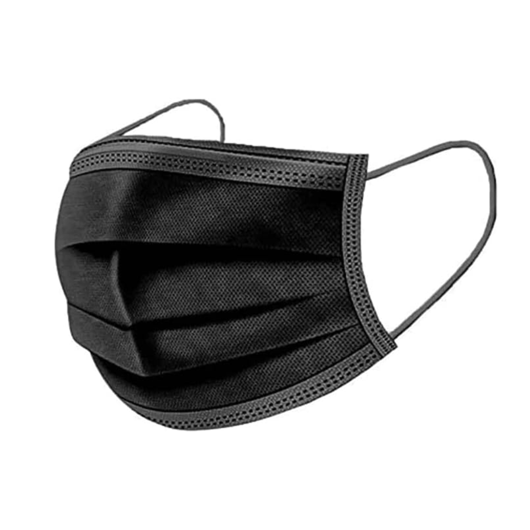 Masque chirurgical noir ASTM F2100 Niveau 1