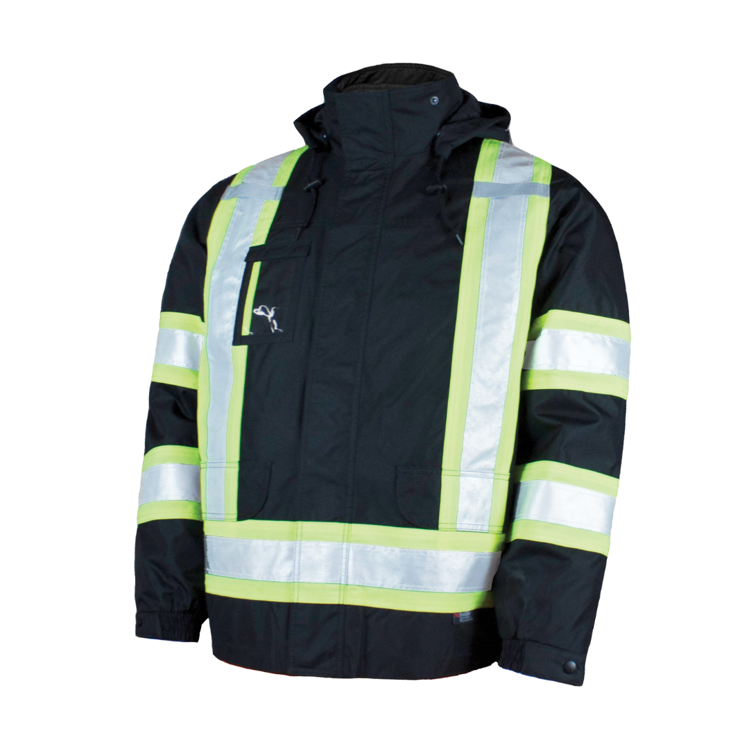 Veste de sécurité 5-en-1, Polyester, Orange haute visibilité Tough Duck