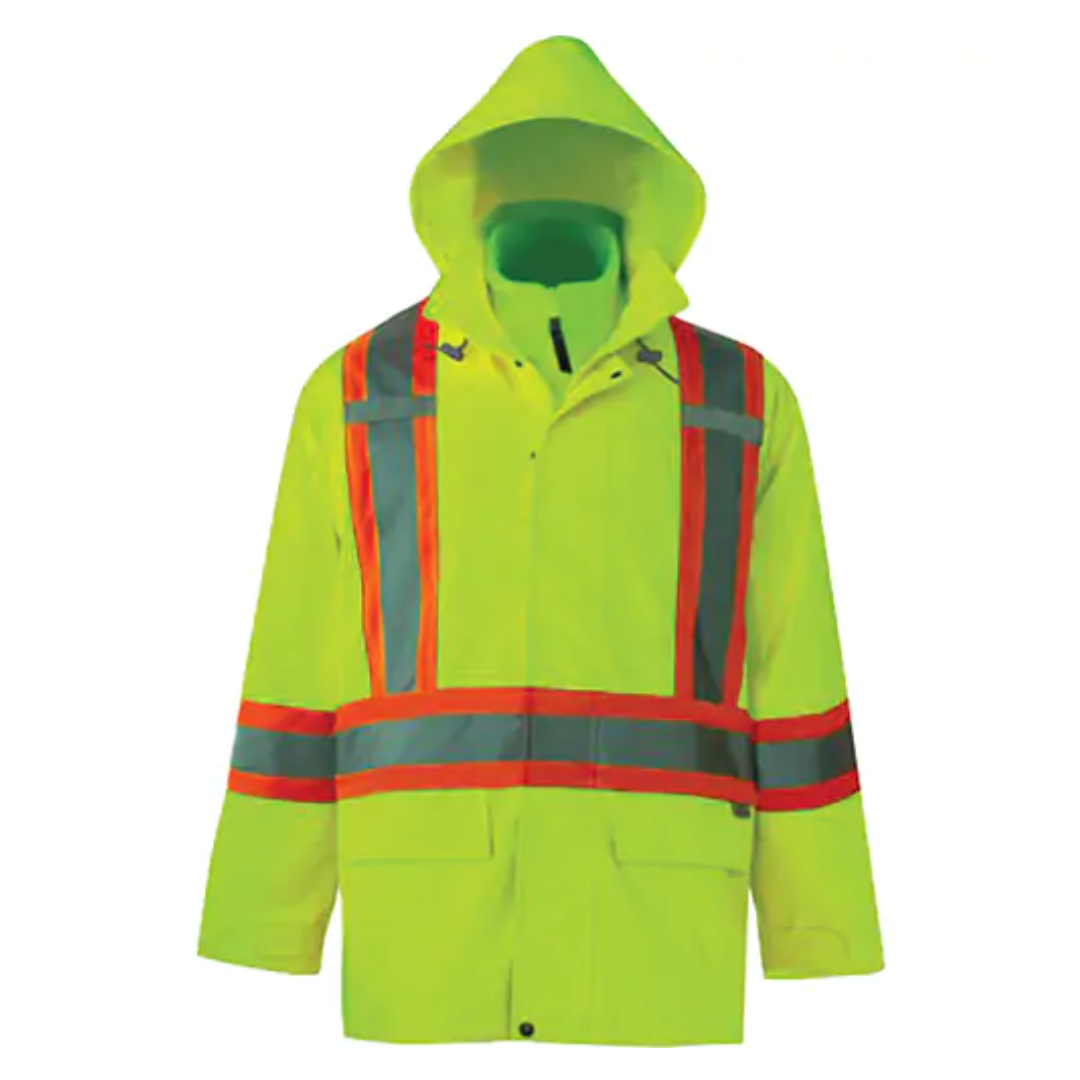 Vestes de sécurité 3 en 1 Journeyman, Polyester, Jaune haute visibilité