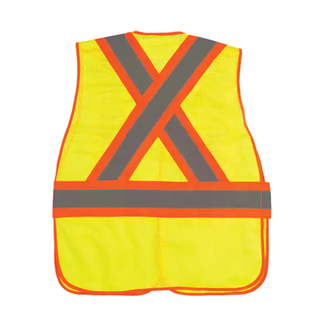 Veste d'arpenteur haute visibilité Jaune lime CSA Z96 classe 2