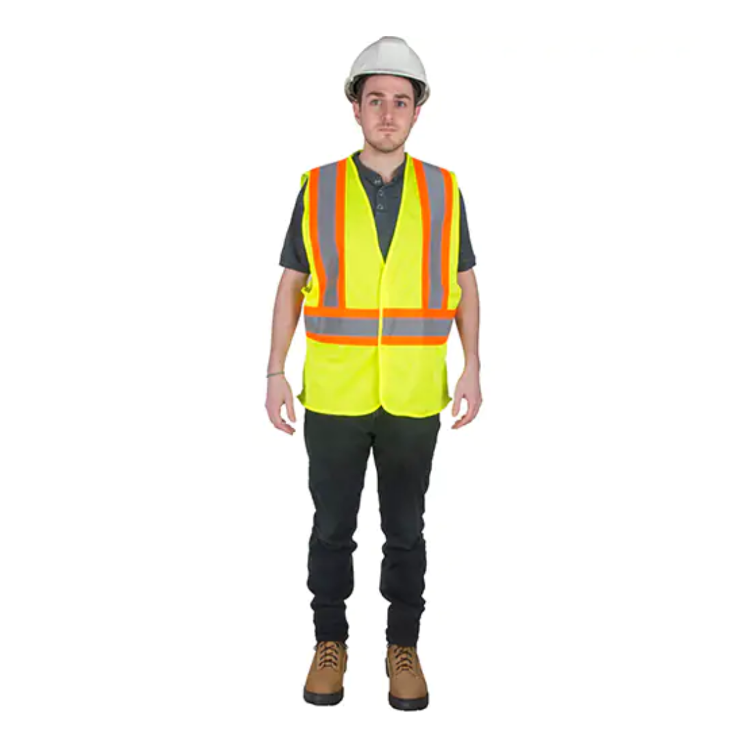 Veste de sécurité pour la circulation Jaune lime CSA Z96 classe 2