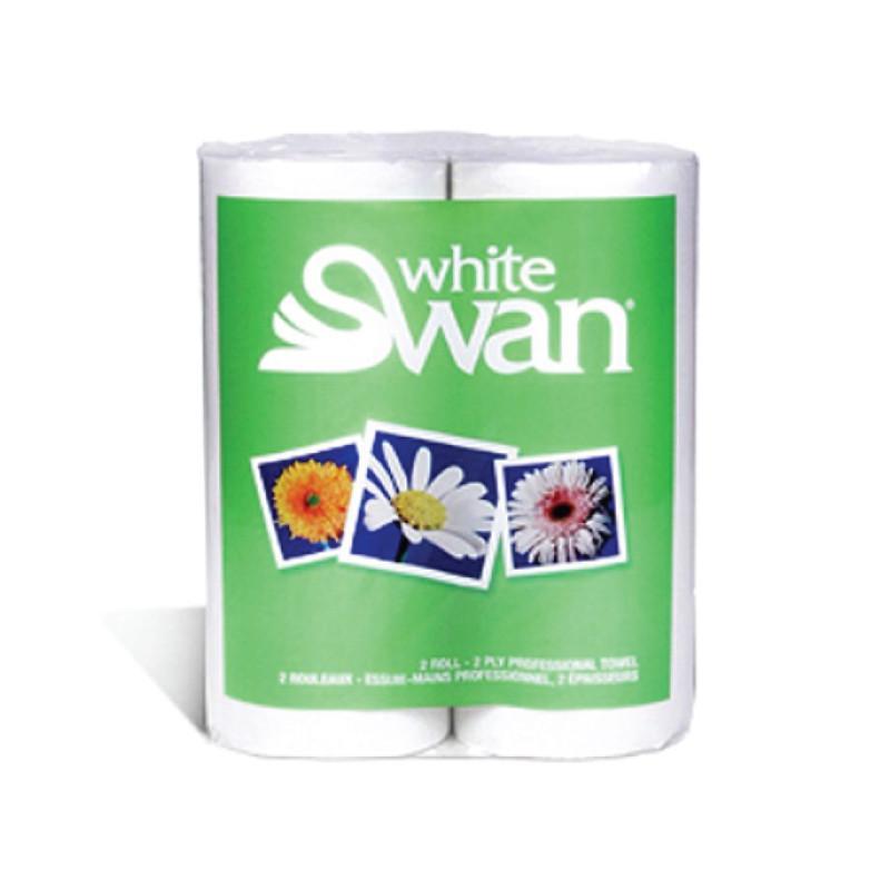 Essuie-tout blanc 90 feuilles 2 plis 24 rouleaux - sanichoix
